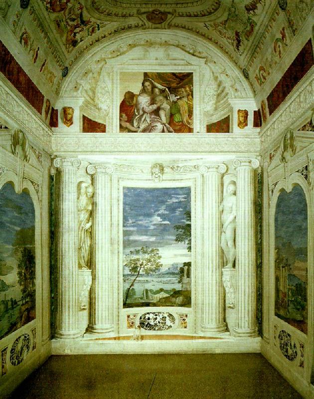 Paolo  Veronese walls of the stanza della lucerna oil painting image